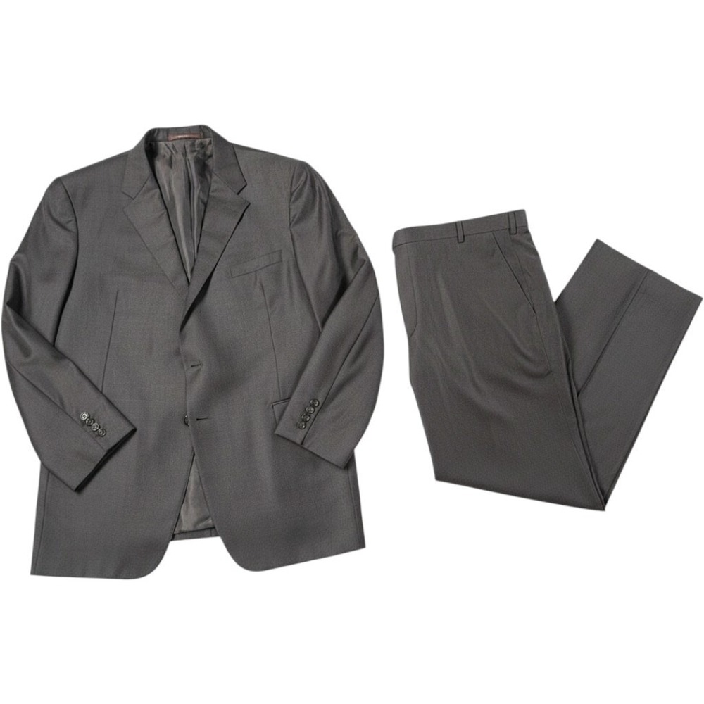 Hickey Freeman Addison Suit 48L Loro Piana Tasmanian Super 150s Wool USA EUC